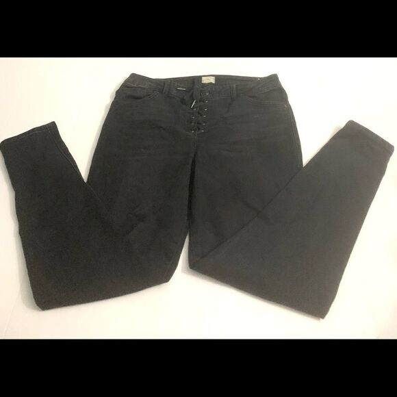 Lace up fly skinny jeans - Picture 2 of 6